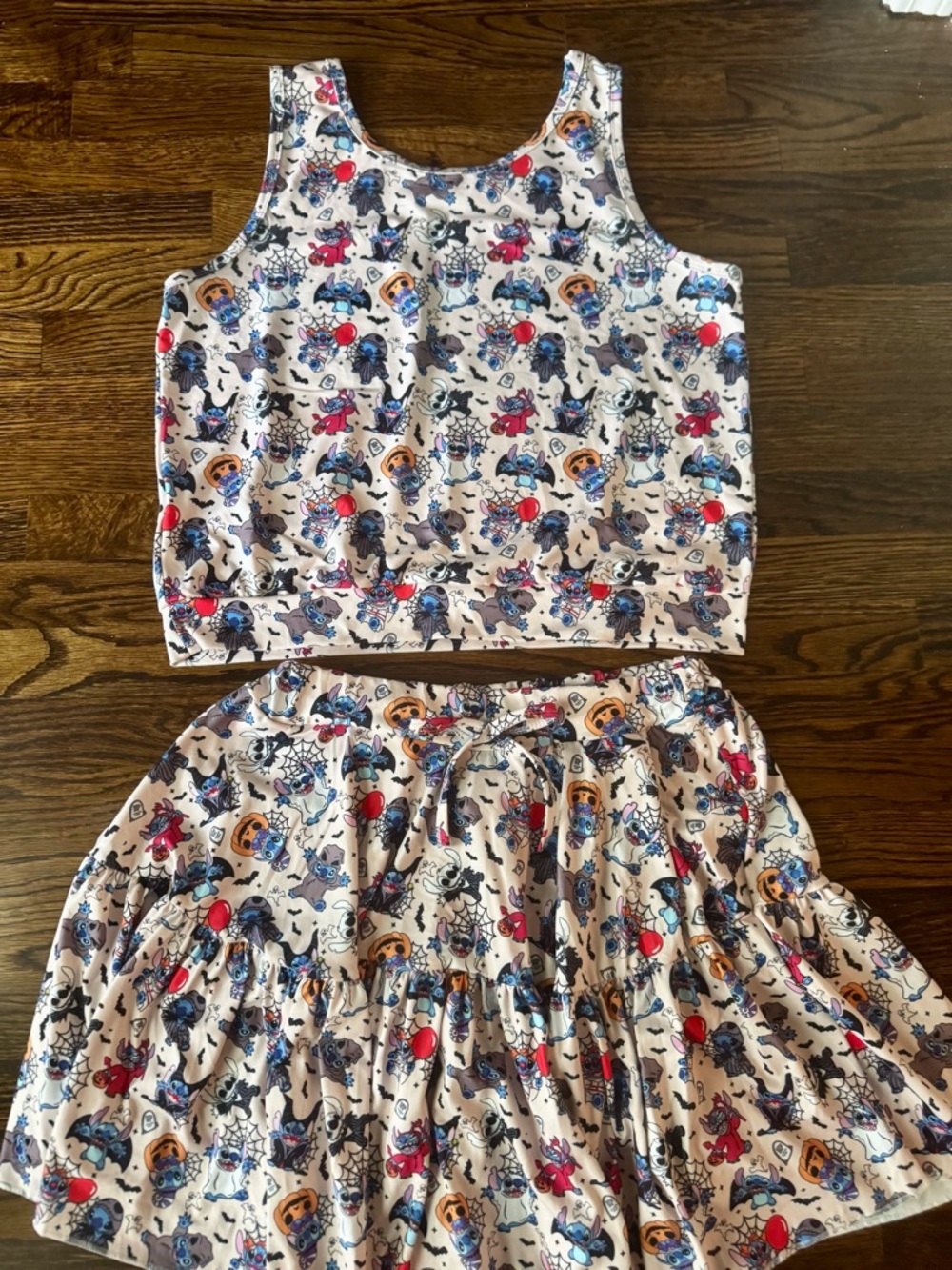 Ladies Two-Piece set- Disney stitch Halloween print